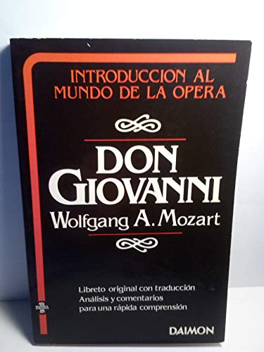 Don Giovanni(In Italian)(original libreto) (9788423126866) by Da Ponte, Lorenzo