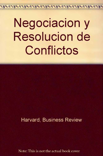 Beispielbild fr Negociacion y Resolucion de Conflictos zum Verkauf von OM Books