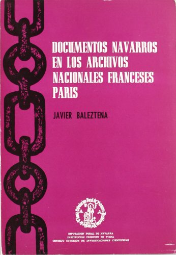 Stock image for Documentos navarros en archi.nacion.fran for sale by Iridium_Books