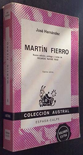 Beispielbild fr Martin Fierro zum Verkauf von Vashon Island Books