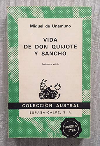 Vida de don quijote y Sancho - UNAMUNO, MIGUEL DE.