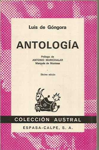 Imagen de archivo de Gongora Antologia a la venta por Better World Books