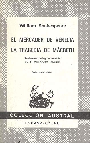 Stock image for Mercader de venecia, el. la tragedia de macbeth SHAKESPEARE, WILLIAM for sale by VANLIBER