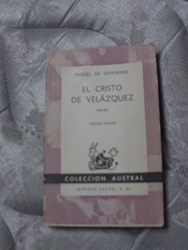 El Cristo De Velazquez (9788423907816) by Unamuno