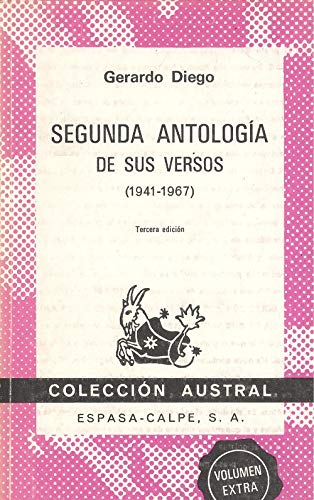 Stock image for Diego : segunda antologia de sus versos (1941-1967) Gerardo Diego for sale by VANLIBER