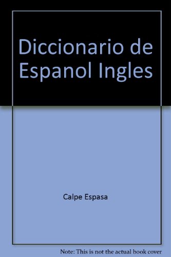9788423916818: Diccionario de Espanol Ingles (Biblioteca Esencial) (Spanish Edition)