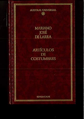 Beispielbild fr Articulos De Costumbres (Literatura) (Spanish Edition) zum Verkauf von Books From California