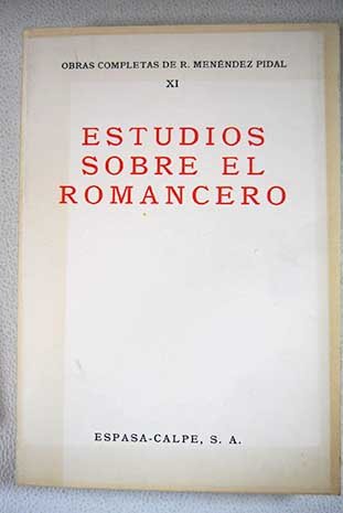 Imagen de archivo de Libro de estudios sobre el romancero tomo xi a la venta por DMBeeBookstore