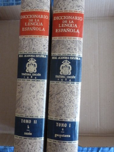 Diccionario De La Lengua Espanola: Vigesima Edicion (Two Volume Set)