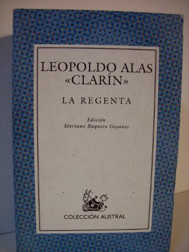 Beispielbild fr La Regenta-clarin zum Verkauf von Hamelyn