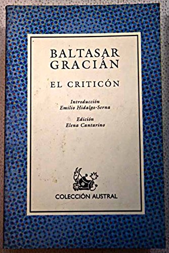 Imagen de archivo de El criticon a la venta por Librera 7 Colores