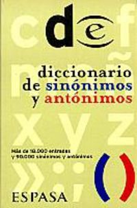 9788423992041: Diccionario De Sinonimos Y Antonimos (Espansa De Bolsillo Series)