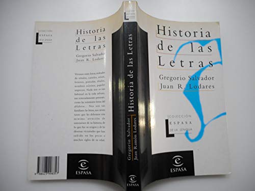Stock image for Historia de las Letras for sale by Bookmarc's