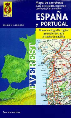 9788424101008: Mapa de carreteras de Espaa y Portugal. 1:1.100.000: Nueva cartografa digital georreferenciada a travs de satlite. (Mapas de carreteras)