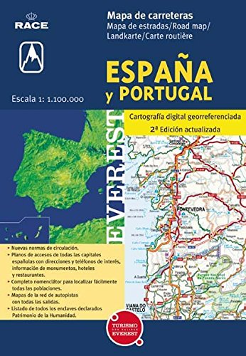 9788424104504: Mapa de carreteras de Espaa y Portugal. 1:1.100.000: Cartografa digital georreferenciada. (Mapas de carreteras)