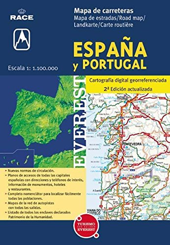 Mapa de carreteras de España y Portugal. 1:1.100.000: Cartografía digital  georreferenciada. (Mapas de carreteras) (Spanish Edition) - Cartografía  Everest: 9788424104504 - AbeBooks