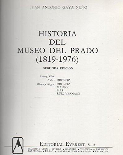 Beispielbild fr Historia Del Museo Del Prado (1819-1976) zum Verkauf von RPL Library Store