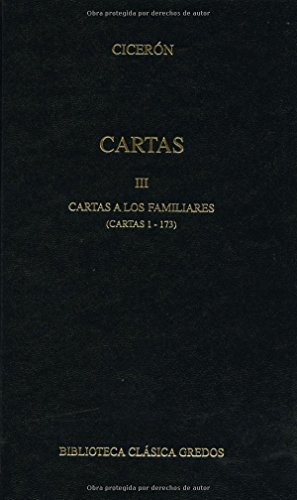 Cartas iii, familiares i (Spanish Edition) (9788424900106) by CicerÃ³n, Marco Tulio