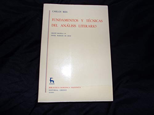 Imagen de archivo de Fundamentos y Tecnicas del Analysis Literario. a la venta por Librera y Editorial Renacimiento, S.A.