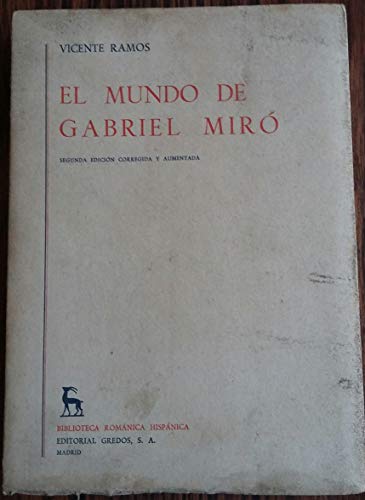 Imagen de archivo de EL MUNDO DE GABRIEL MIRO a la venta por Librera Races