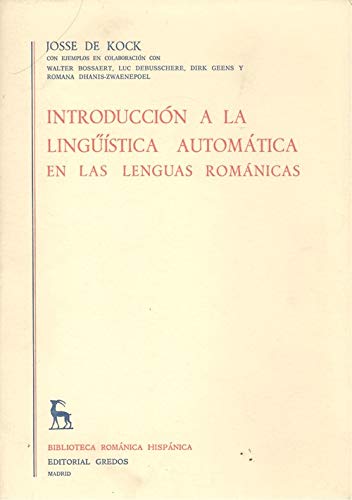 Beispielbild fr Introduccion a la Linguistica Automatica en las Lenguas Romanicas zum Verkauf von Zubal-Books, Since 1961