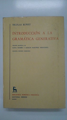 9788424905439: Introduccin A La Gramtica Generativa