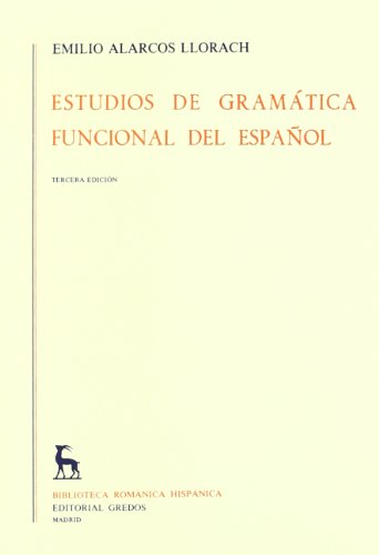 Beispielbild fr Estudios de gramtica funcional del espaol zum Verkauf von HISPANO ALEMANA Libros, lengua y cultura