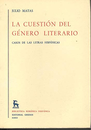 Beispielbild fr Cuesti n Del G nero Literario : Casos de Las Letras Hispánicas zum Verkauf von Better World Books: West