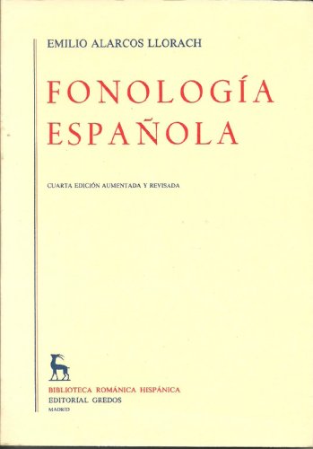 Fonologia espaÃ±ola (9788424911010) by Alarcos Llorach, Emilio