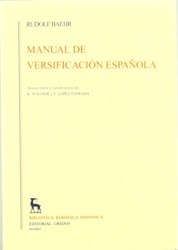 Stock image for Manual de Versificacin Espaola for sale by OM Books