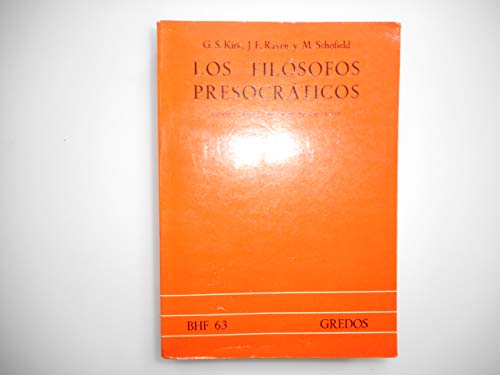 Imagen de archivo de Filosofos presocraticos (historia critica con seleccin de textos) a la venta por Ub Libros