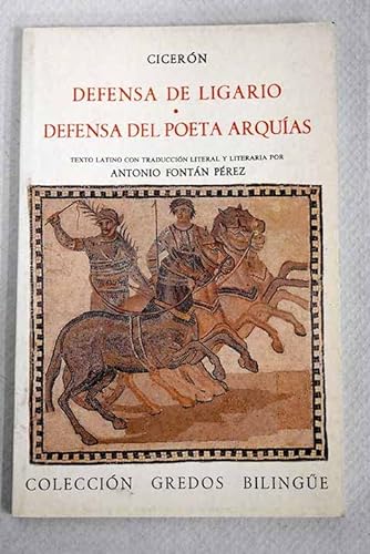 Beispielbild fr Defensa de ligario. defensa poeta arquias. bilingue zum Verkauf von Iridium_Books