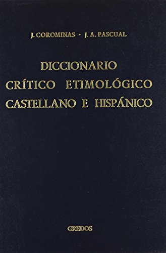 DICCIONARIO CRÍTICO ETIMOLÓGICO CASTELLANO E HISPÁNICO 6 (Y-Z)