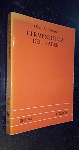 Imagen de archivo de Hermeneutica del saber a la venta por Iridium_Books