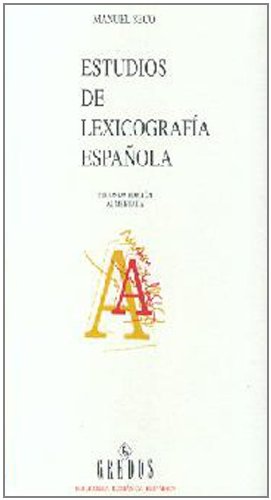 9788424923464: Estudios de lexicografia espanola / Studies of Spanish lexicography (Biblioteca Romanica Hispanica / Romanic Hispanic Library)