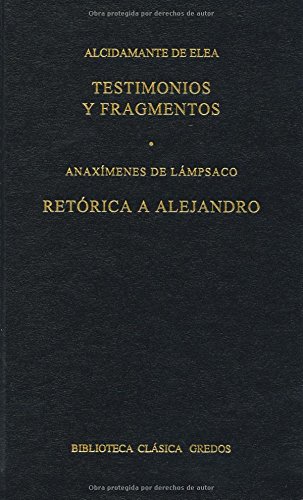 9788424927820: Testimonios y fragmentos retorica alejan (B. CLÁSICA GREDOS) (Spanish Edition)