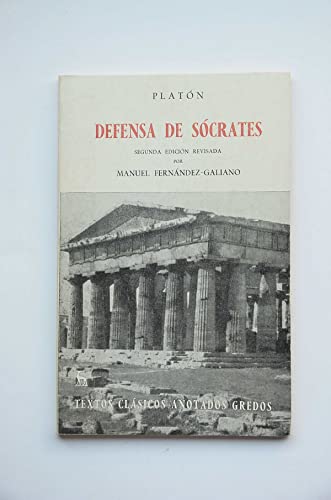 Beispielbild fr Defensa de socrates. (anotado) zum Verkauf von Iridium_Books