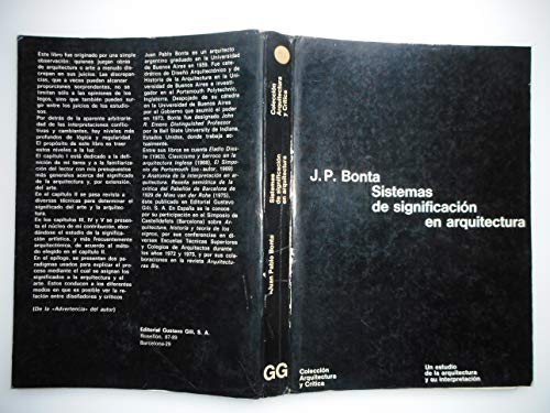 Stock image for SISTEMAS DE SIGNIFICACIN EN ARQUITECTURA (Barcelona, 1977) for sale by Multilibro