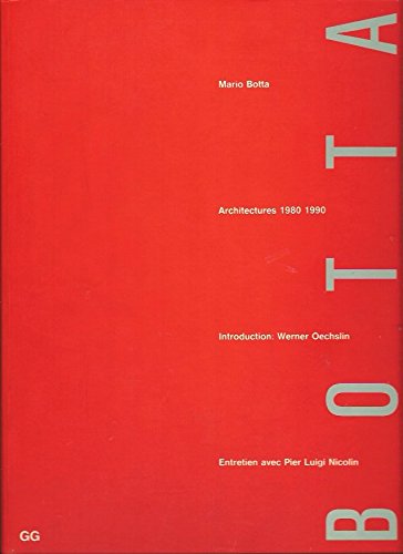 Imagen de archivo de Mario Botta: architectures 1980-1990 (Old French a la venta por Russell Books
