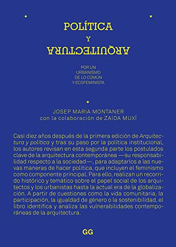 Imagen de archivo de Poltica y arquitectura: Por un urbanismo de lo comn y ecofeminista a la venta por Books Unplugged