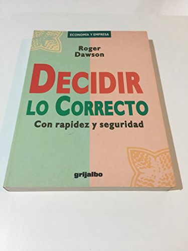 Imagen de archivo de Decidir lo correcto a la venta por LibroUsado CA