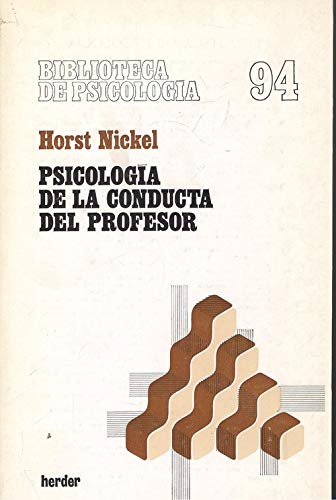 Stock image for Psicologia De La Conducta Del Profesor for sale by medimops