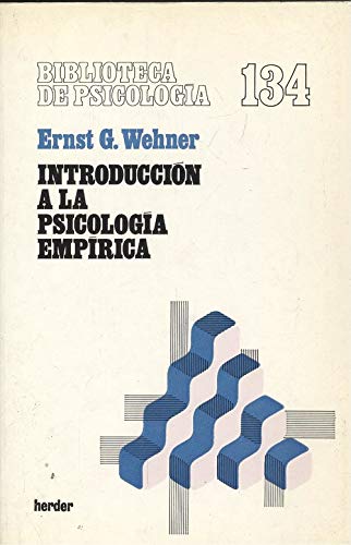 9788425414541: Introduccion a la psicologia empirica