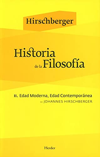 Beispielbild fr Historia de la filosof?a II : Edad Moderna, Edad Contempor?nea zum Verkauf von Reuseabook