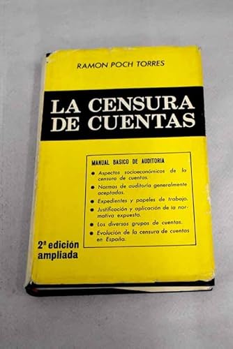 Imagen de archivo de La Censura de Cuentas a la venta por Hamelyn