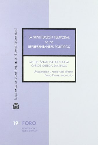 Imagen de archivo de La sustitucin temporal de los representantes polticos a la venta por MARCIAL PONS LIBRERO