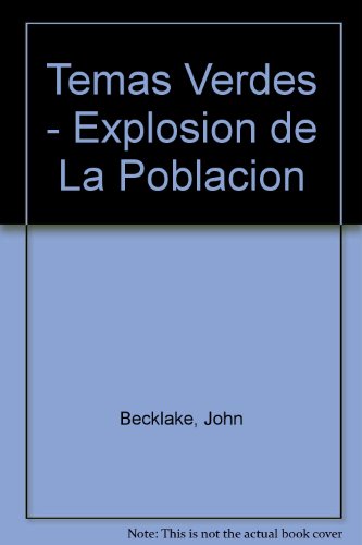 Stock image for Temas Verdes - Explosion De La Poblacion (spanish Edition) for sale by RecicLibros