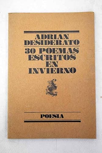 9788426427342: Treinta poemas escritos en invierno