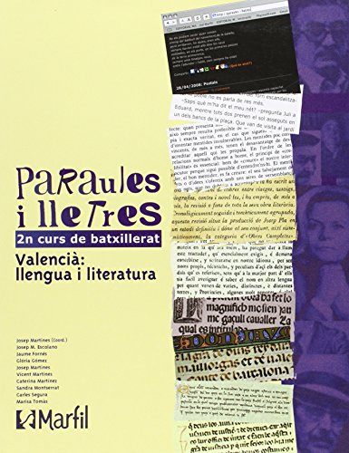 Imagen de archivo de PARAULES I LLETRES, 2 BATXILLERAT a la venta por Librerias Prometeo y Proteo