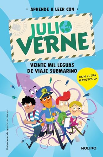 9788427240469: Aprende a leer con Julio Verne 3 - Veinte mil leguas de viaje submarino: En letra MAYSCULA para aprender a leer (Libros para nios a partir de 5 aos) (Peques)
